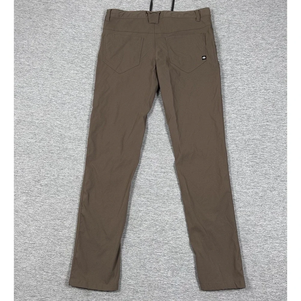 686 Pants Mens 36x34 Brown Slim Fit Everywhere Multi Shell Outdoor Hiking Travel - Picture 2 of 8